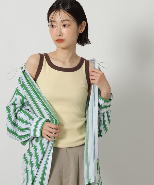 LAKOLE（ラコレ）の「コットンテレコタンク / 671510（タンクトップ・レディース・オフホワイト/グレー/イエロー/ブラック・FREE）」の21枚目の写真