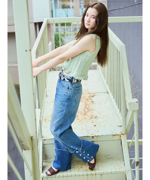 CALNAMUR(カルナムール)の「【Wrangler】デニムパンツ(デニムパンツ・レディース・ブルー/ライトブルー・X-SMALL/MEDIUM/SMALL)」の4枚目の写真