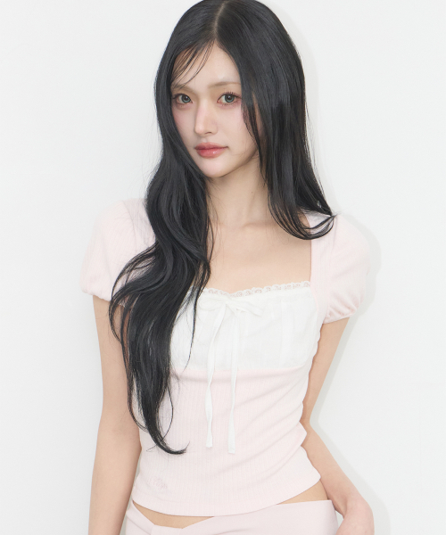 ILLIGO(イリゴ)の「ロジレーススクエアネックTピンク(Tシャツ/カットソー・レディース・その他・OS)」の4枚目の写真