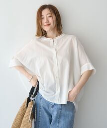 YECCA VECCA | バック刺繍バンドカラーシャツ(シャツ/ブラウス)