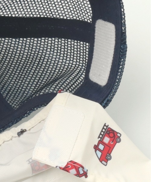 Moujonjon（ムージョンジョン）の「働く車刺繍メッシュキャップ（キャップ・キッズ・ネイビー/オフホワイト・50/52/54/56）」の8枚目の写真