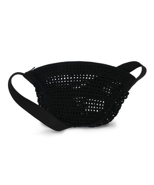 MacMahon Knitting Mills(マクマホン ニッティング ミルズ)の「MacMahon Knitting Mills Mesh Shoulder Bag-Medium マクマホンニッティングミルズ メッシュショルダーバッグミディアム(ショルダーバッグ・メンズ・ホワイト系その他/ブラック系その他・FREE)」の2枚目の写真