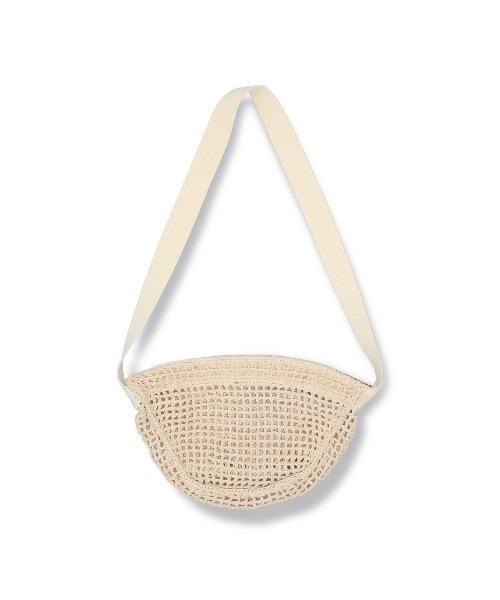 MacMahon Knitting Mills(マクマホン ニッティング ミルズ)の「MacMahon Knitting Mills Mesh Shoulder Bag-Medium マクマホンニッティングミルズ メッシュショルダーバッグミディアム(ショルダーバッグ・メンズ・ホワイト系その他/ブラック系その他・FREE)」の3枚目の写真