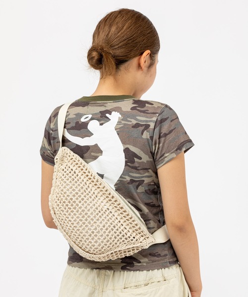 MacMahon Knitting Mills(マクマホン ニッティング ミルズ)の「MacMahon Knitting Mills Mesh Shoulder Bag-Medium マクマホンニッティングミルズ メッシュショルダーバッグミディアム(ショルダーバッグ・メンズ・ホワイト系その他/ブラック系その他・FREE)」の12枚目の写真