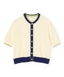 オーガニックリネンシアークロップドカーディガン（カーディガン