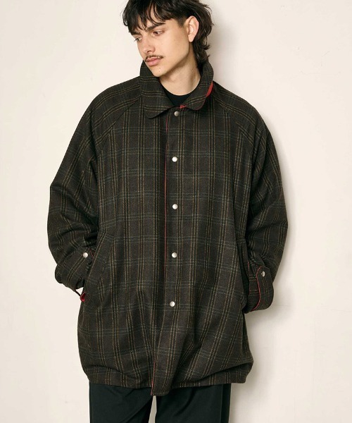 Kelen(ケレン)の「mj11585-MAX REVERSIBLE CHECK COAT リバーシブルコート(KLM26FJK1126)(その他アウター・メンズ・チャコール/ブラウン系その他/ネイビー系・42/40/38)」の1枚目の写真