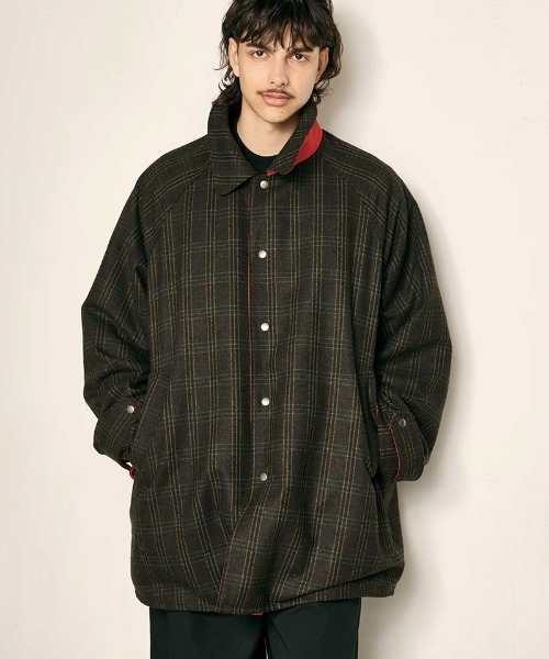 Kelen(ケレン)の「mj11585-MAX REVERSIBLE CHECK COAT リバーシブルコート(KLM26FJK1126)(その他アウター・メンズ・チャコール/ブラウン系その他/ネイビー系・42/40/38)」の20枚目の写真