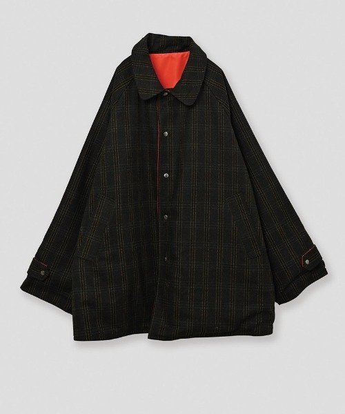 Kelen(ケレン)の「mj11585-MAX REVERSIBLE CHECK COAT リバーシブルコート(KLM26FJK1126)(その他アウター・メンズ・チャコール/ブラウン系その他/ネイビー系・42/40/38)」の6枚目の写真