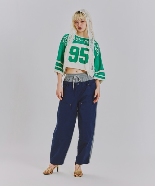 anna sui nyc(アナ スイ エヌ ワイ シー)の「カットオフNo.Tシャツ(Tシャツ/カットソー・レディース・グリーン/ワイン/ネイビー・FREE)」の5枚目の写真