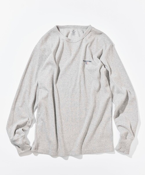 NAUTICA(ノーティカ)の「NAUTICA/ノーティカ Essentials タイトフィット L/S クルーネックTシャツ(Tシャツ/カットソー・メンズ・ホワイト/ブラック/チャコールグレー/グレー・SMALL/MEDIUM/LARGE)」の4枚目の写真