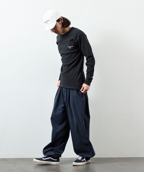 NAUTICA(ノーティカ)の「NAUTICA/ノーティカ Essentials タイトフィット L/S クルーネックTシャツ(Tシャツ/カットソー・メンズ・ホワイト/ブラック/チャコールグレー/グレー・SMALL/MEDIUM/LARGE)」の9枚目の写真