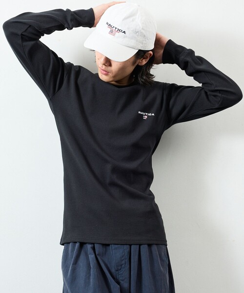 NAUTICA(ノーティカ)の「NAUTICA/ノーティカ Essentials タイトフィット L/S クルーネックTシャツ(Tシャツ/カットソー・メンズ・ホワイト/ブラック/チャコールグレー/グレー・SMALL/MEDIUM/LARGE)」の11枚目の写真
