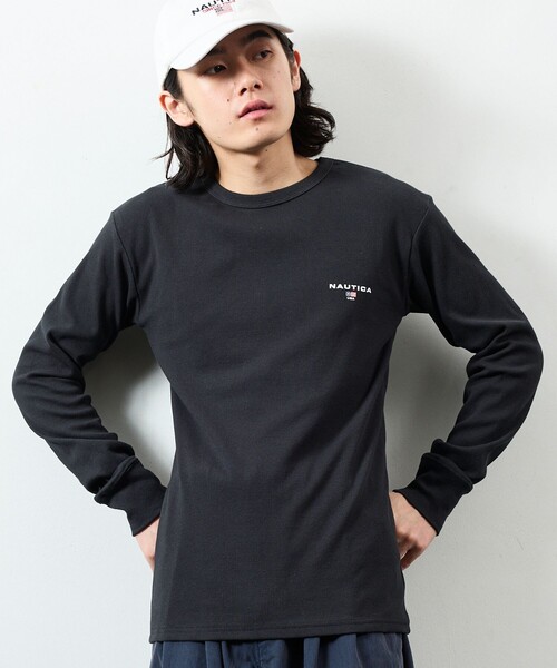 NAUTICA(ノーティカ)の「NAUTICA/ノーティカ Essentials タイトフィット L/S クルーネックTシャツ(Tシャツ/カットソー・メンズ・ホワイト/ブラック/チャコールグレー/グレー・SMALL/MEDIUM/LARGE)」の12枚目の写真