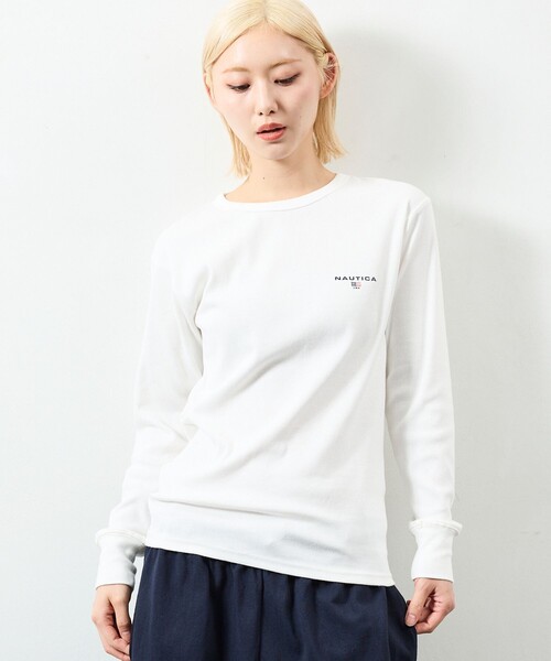 NAUTICA(ノーティカ)の「NAUTICA/ノーティカ Essentials タイトフィット L/S クルーネックTシャツ(Tシャツ/カットソー・メンズ・ホワイト/ブラック/チャコールグレー/グレー・SMALL/MEDIUM/LARGE)」の16枚目の写真