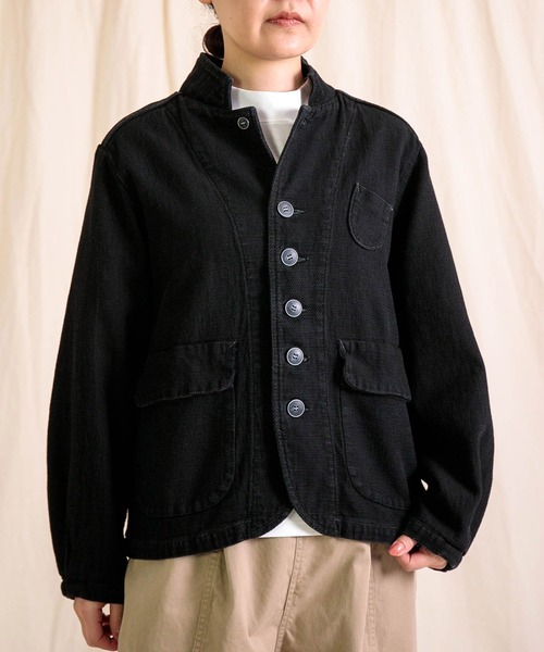 Brocante（ブロカント）の「[Brocante / ブロカント] デコボコジャガード クラシークジャケット（ノーカラージャケット・レディース・ブラック・2）」の3枚目の写真