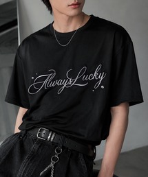 【82】総柄ワッペンロゴ クラウンワッペンロゴ カーシブロゴ クルーネックTシャツ/ユニセックス/レディース/メンズ【セットアップ可能】