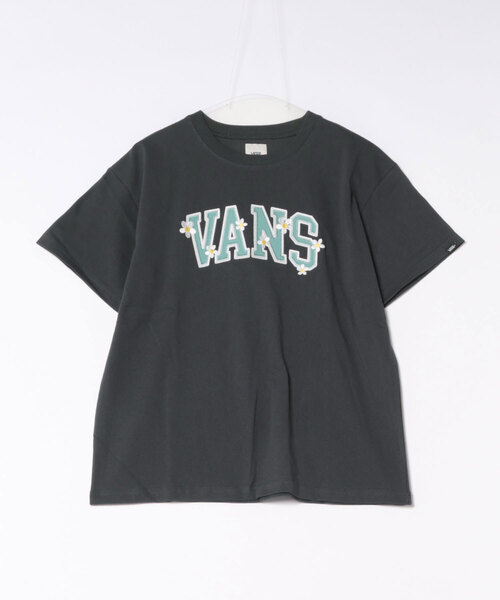 VANS(バンズ)の「VANS ヴァンズ W college logo flower TEE ショートスリーブ 126R3011401 ABC-MART限定 SUMIKURO(Tシャツ/カットソー・レディース・ブラック・MEDIUM/SMALL)」の1枚目の写真
