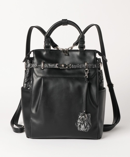 HARE（ハレ）の「2WAYジャガードキリカエベルトリュック/トートバッグ(HARE)（バックパック/リュック・レディース・ブラック・FREE）」の8枚目の写真