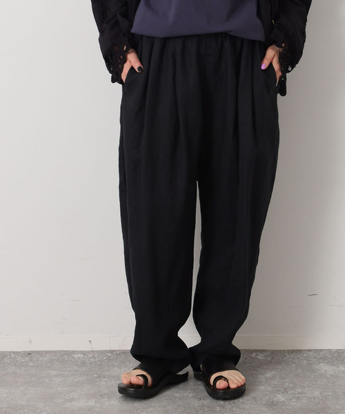 JOURNAL STANDARD LUXE(ジャーナルスタンダード ラックス)の「レオパリネン タックイージーパンツ(その他パンツ・レディース・ブラック/ブラウン系その他・SMALL/MEDIUM)」の21枚目の写真