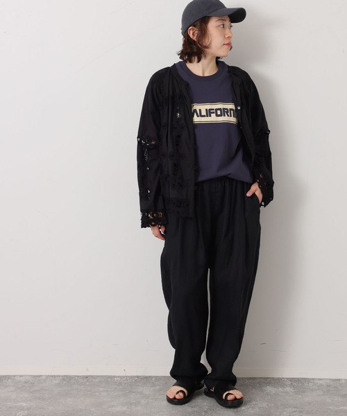 JOURNAL STANDARD LUXE(ジャーナルスタンダード ラックス)の「レオパリネン タックイージーパンツ(その他パンツ・レディース・ブラック/ブラウン系その他・SMALL/MEDIUM)」の20枚目の写真