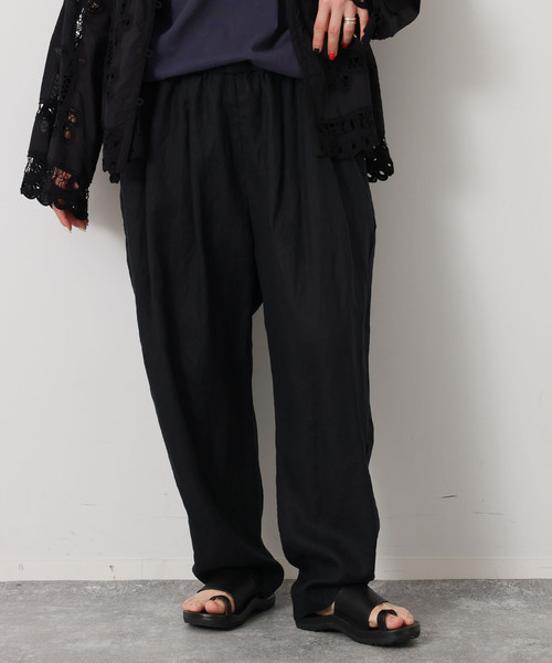 JOURNAL STANDARD LUXE(ジャーナルスタンダード ラックス)の「レオパリネン タックイージーパンツ(その他パンツ・レディース・ブラック/ブラウン系その他・SMALL/MEDIUM)」の19枚目の写真