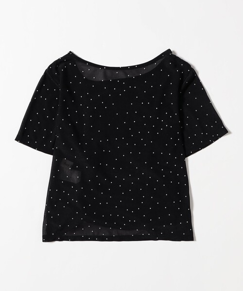 Ray BEAMS（レイビームス）の「シアー ドット ギャザー シーム Tシャツ（Tシャツ/カットソー・レディース・ホワイト系その他6/ブラック・ONE SIZE）」の19枚目の写真