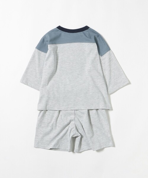 BEAMS mini（ビームスミニ）の「ナンバリング 天竺 セット 2026FW (90～150cm) 通園 通学 セットアップ（サロペット/オーバーオール・キッズ・ネイビー/ライトグレー/ブルー系その他2・110/100/140/130/90/120/150）」の12枚目の写真