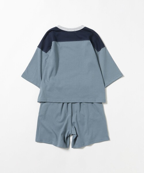 BEAMS mini（ビームスミニ）の「ナンバリング 天竺 セット 2026FW (90～150cm) 通園 通学 セットアップ（サロペット/オーバーオール・キッズ・ネイビー/ライトグレー/ブルー系その他2・110/100/140/130/90/120/150）」の22枚目の写真