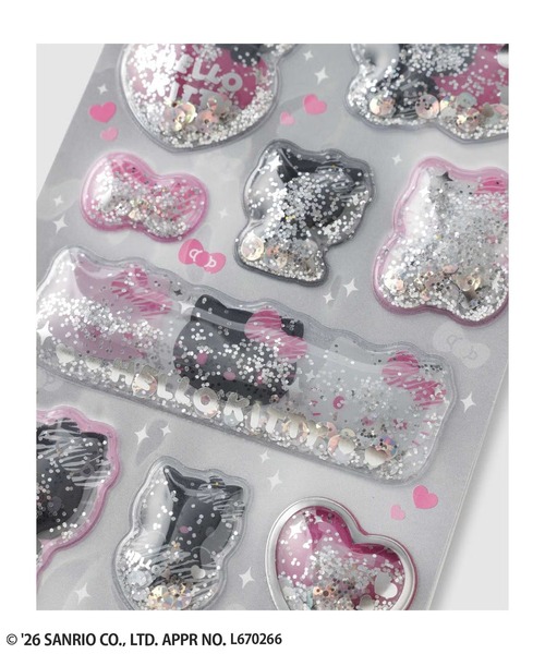 sanrio（サンリオ）の「Hello Kitty ハローキティ キラキラカプセルシール（ステッカー/テープ・キッズ・ブルー/レオパード/ゼブラ/ピンク・FREE）」の13枚目の写真