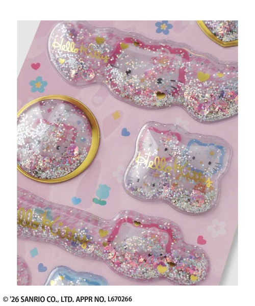 sanrio（サンリオ）の「Hello Kitty ハローキティ キラキラカプセルシール（ステッカー/テープ・キッズ・ブルー/レオパード/ゼブラ/ピンク・FREE）」の7枚目の写真