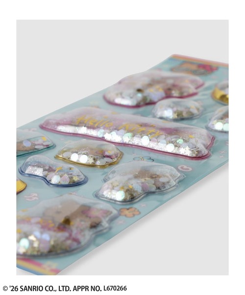 sanrio（サンリオ）の「Hello Kitty ハローキティ キラキラカプセルシール（ステッカー/テープ・キッズ・ブルー/レオパード/ゼブラ/ピンク・FREE）」の11枚目の写真