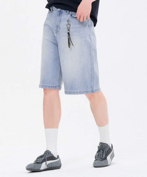 CHASECULT（チェイスカルト）の「男性5部ウォッシングバミューダデニム-FCRK2624E0D（その他パンツ・メンズ・スカイブルー・70/76/82/86/92）」の2枚目の写真