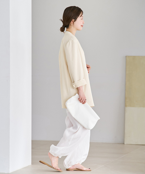 plage(プラージュ)の「《追加》Light nocollar ジャケット 2(ノーカラージャケット・レディース・アイボリー/ブラック・38/36)」の18枚目の写真