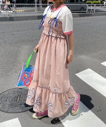 HELLO.SANFRANCISCO（ハローサンフランシスコ）の「【HELLO.SANFRANCISCO/ハローサンフランシスコ】フラワーカットシャーリングワンピ（ワンピース）」
