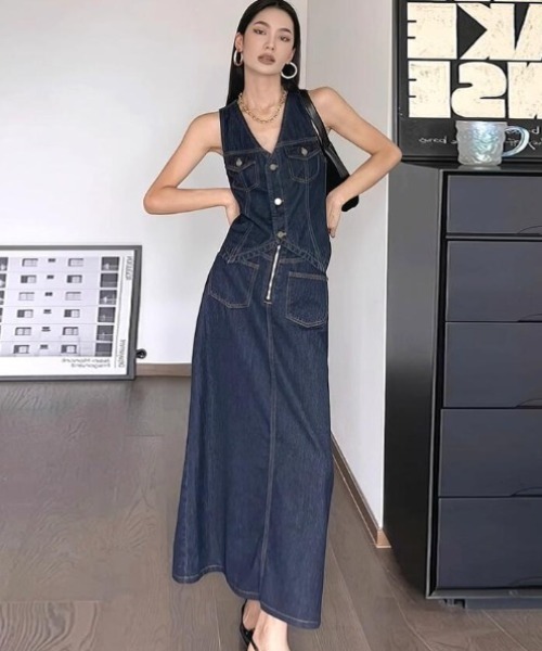 semplice(センプリチェ)の「セットアップ【韓国ファッション】(セットアップ・レディース・ブルー・S/M/L)」の10枚目の写真