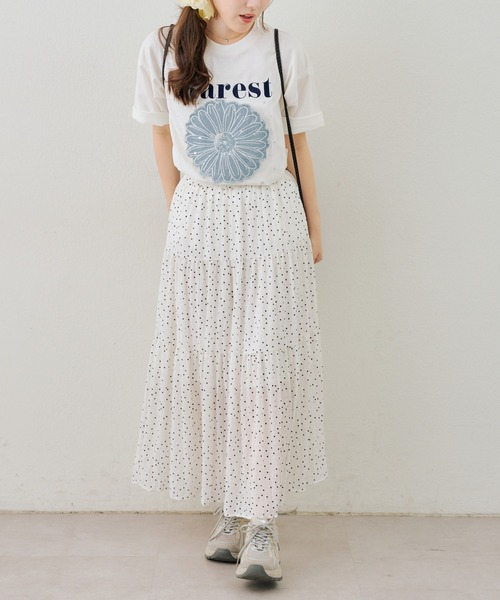 Another Branch olive des olive(アナザーブランチオリーブデオリーブ)の「お花×ラインストーンBIGTシャツ(Tシャツ/カットソー・レディース・ホワイト系その他/オフホワイト/スミクロ/ブラック系その他・FREE)」の18枚目の写真