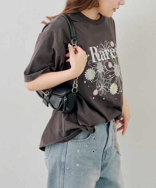 Another Branch olive des olive(アナザーブランチオリーブデオリーブ)の「お花×ラインストーンBIGTシャツ(Tシャツ/カットソー・レディース・ホワイト系その他/オフホワイト/スミクロ/ブラック系その他・FREE)」の15枚目の写真