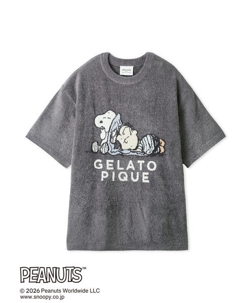 PEANUTS】【HOMME】スムーズィージャガードプルオーバー（ルームウェア