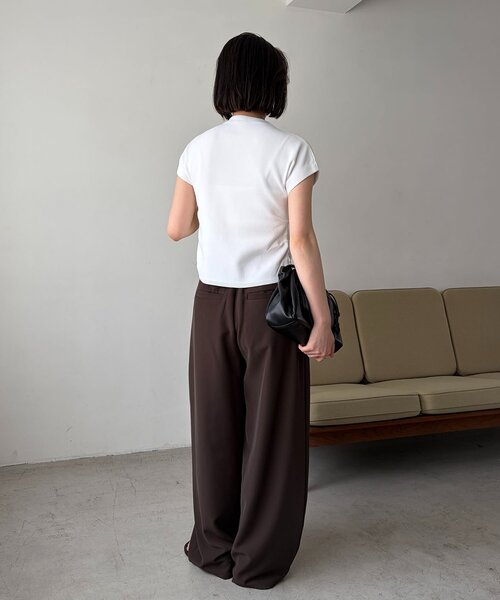 CAPRICIEUX LE'MAGE(カプリシューレマージュ)の「【接触冷感】ハーフネックフレンチニット(ニット/セーター・レディース・ホワイト/ブラック/グレイッシュベージュ・FREE)」の9枚目の写真