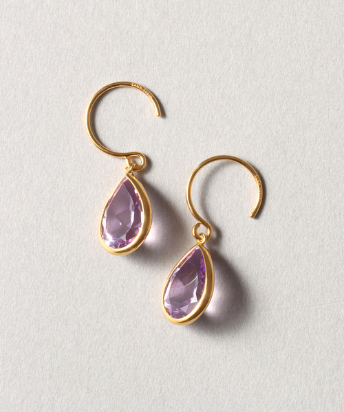 Lilas(リラ)の「《WEB限定》【SAMH by LILAS】ピンクアメジストピアス SVK18GP(両耳)(ピアス(両耳用)・レディース・ゴールド・FREE)」の1枚目の写真