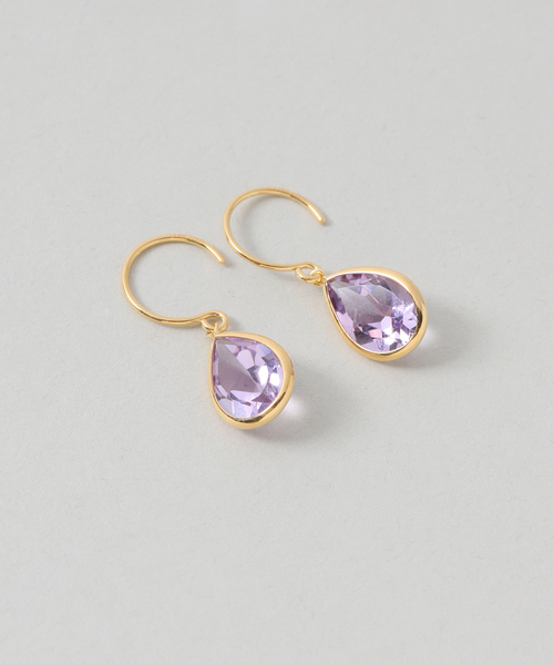 Lilas(リラ)の「《WEB限定》【SAMH by LILAS】ピンクアメジストピアス SVK18GP(両耳)(ピアス(両耳用)・レディース・ゴールド・FREE)」の7枚目の写真