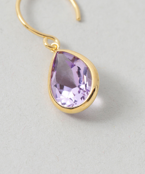 Lilas(リラ)の「《WEB限定》【SAMH by LILAS】ピンクアメジストピアス SVK18GP(両耳)(ピアス(両耳用)・レディース・ゴールド・FREE)」の9枚目の写真