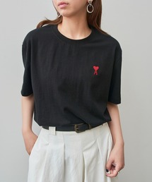 【AMI PARIS】AMI SMALL HEART LOGO HALF T-SHIRTS