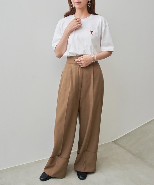 SETUP7（セットアップセブン）の「【AMI PARIS】AMI SMALL HEART LOGO HALF T-SHIRTS（Tシャツ/カットソー・メンズ・ブラック/ホワイト・S/M/L/XL）」の12枚目の写真