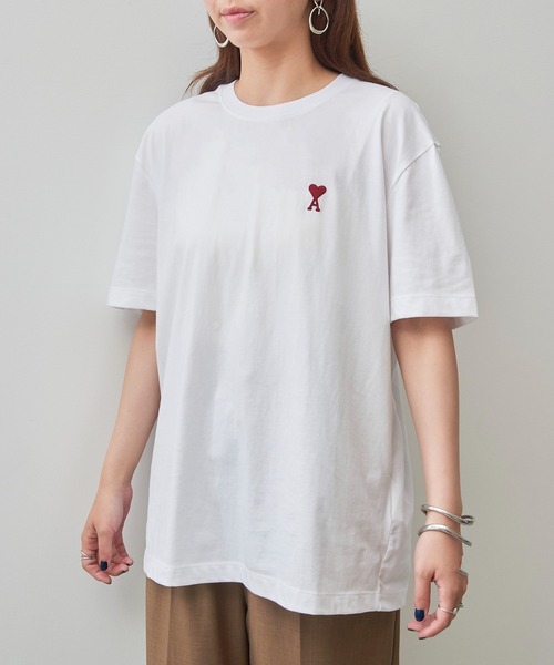 SETUP7（セットアップセブン）の「【AMI PARIS】AMI SMALL HEART LOGO HALF T-SHIRTS（Tシャツ/カットソー・メンズ・ブラック/ホワイト・S/M/L/XL）」の8枚目の写真