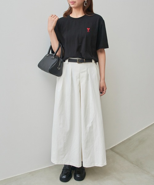 SETUP7（セットアップセブン）の「【AMI PARIS】AMI SMALL HEART LOGO HALF T-SHIRTS（Tシャツ/カットソー・メンズ・ブラック/ホワイト・S/M/L/XL）」の19枚目の写真