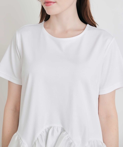 PICCIN PERLA(ピッチンペルラ)の「マーメイドペプラムプルオーバー(Tシャツ/カットソー・レディース・オフホワイト/ブラック・M)」の16枚目の写真