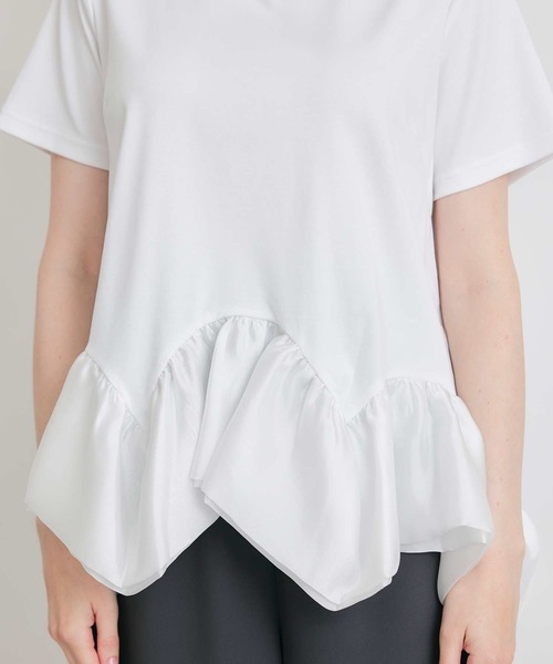 PICCIN PERLA(ピッチンペルラ)の「マーメイドペプラムプルオーバー(Tシャツ/カットソー・レディース・オフホワイト/ブラック・M)」の17枚目の写真