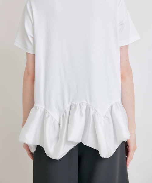 PICCIN PERLA(ピッチンペルラ)の「マーメイドペプラムプルオーバー(Tシャツ/カットソー・レディース・オフホワイト/ブラック・M)」の19枚目の写真