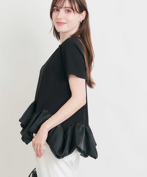 PICCIN PERLA(ピッチンペルラ)の「マーメイドペプラムプルオーバー(Tシャツ/カットソー・レディース・オフホワイト/ブラック・M)」の11枚目の写真